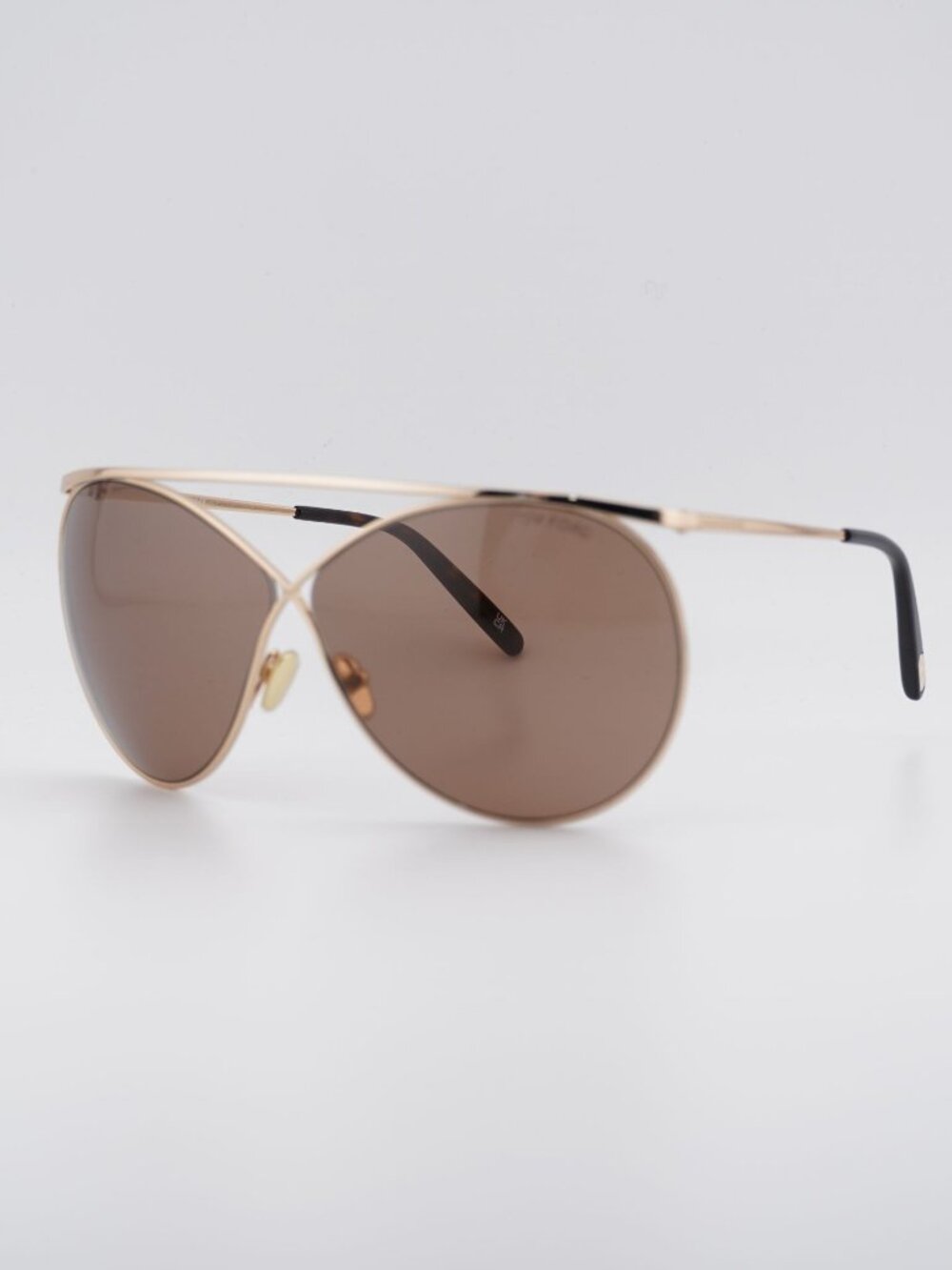 Tom Ford Stevie FT0761 28Y Sunglasses Shiny Rose Gold Oval Frame